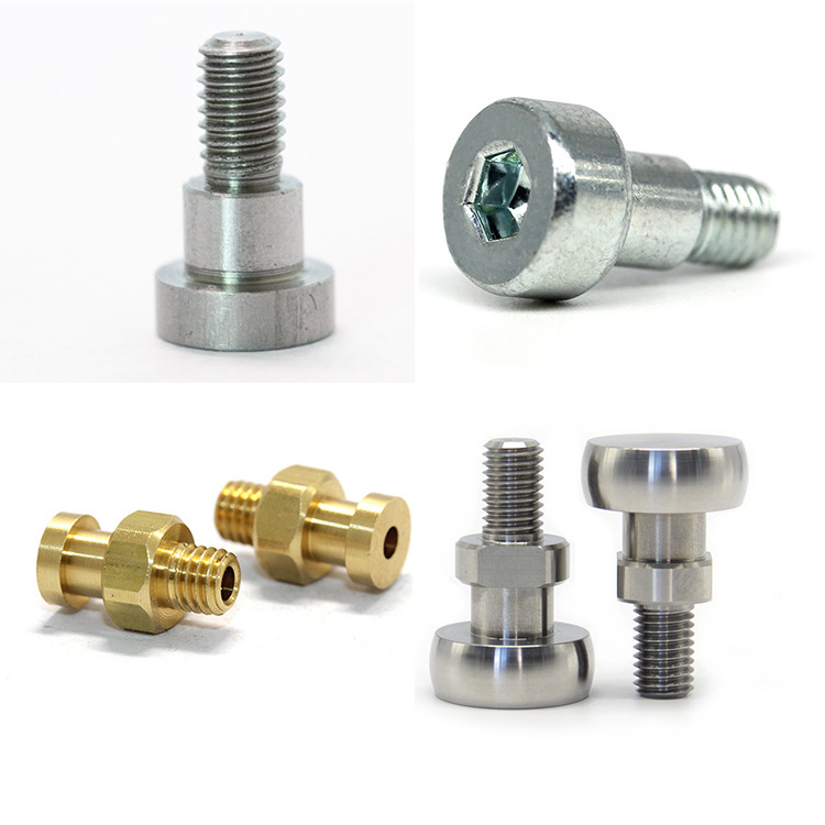 Wholesale custom m2.5 m4 flat step screw buttons stainless steel shoulder bolts precision socket shoulder screws