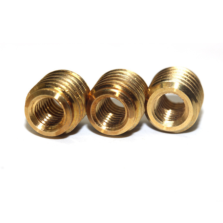 China customize special yellow brass insert nut screw