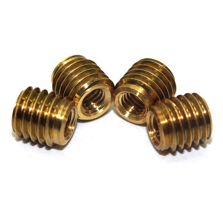 China customize special yellow brass insert nut screw