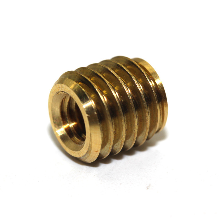 China customize special yellow brass insert nut screw