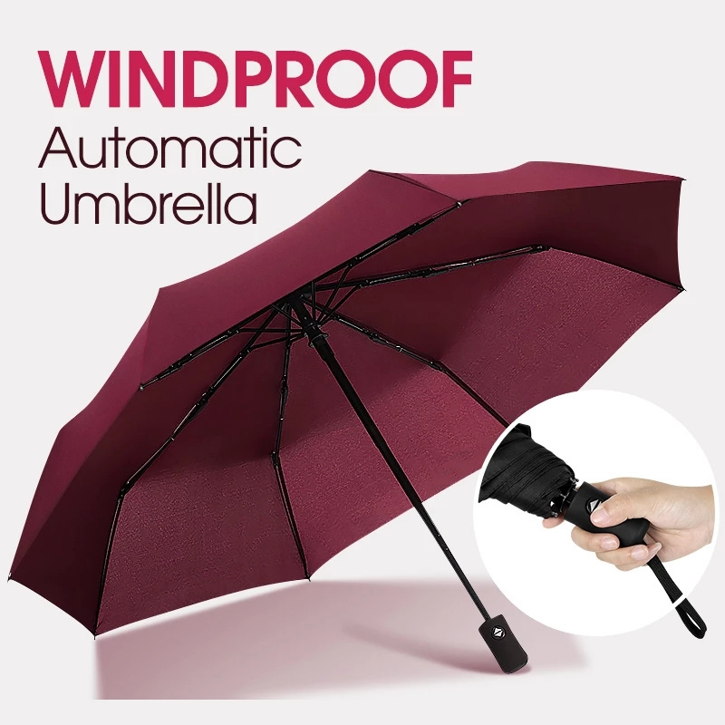 Fully Automatic Women Umbrellas 8 Bones Light Portable Large Windproof Rain Business Folding Umbrella Gift Parasol Men Children