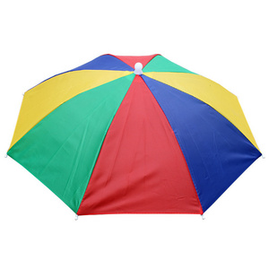 Wholesale promotional rain clear head hat umbrella for adult advertising logo custom printed umbrella sun