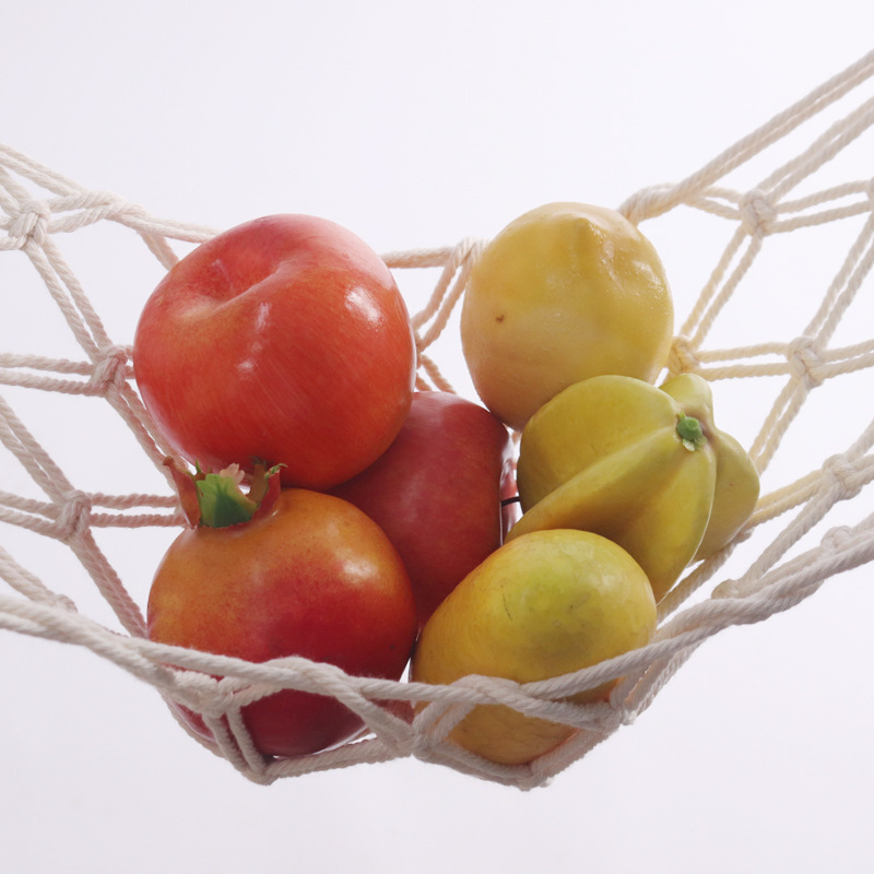 Wholesale new 2022 Macrame Cotton Storage Bags Fruit Hanger Storage Perfect Decor Macrame Hammock