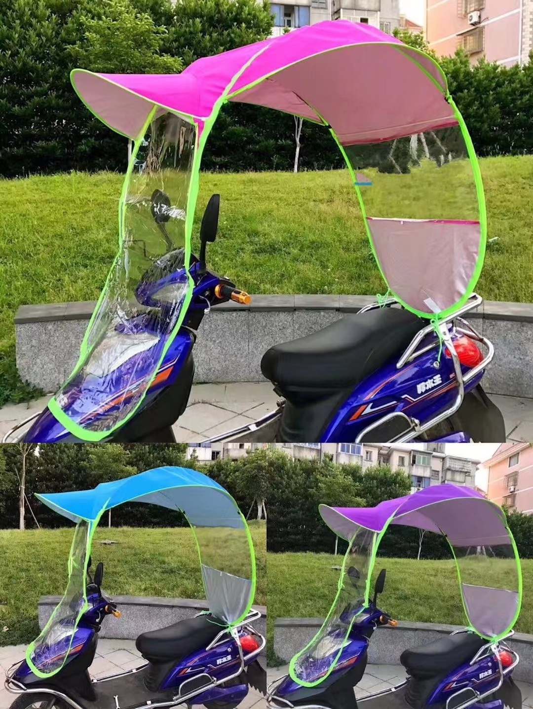 New electric scooter rain umbrella for electric scooter windproof sunshade motorcycle umbrella rain low price bike umbrella