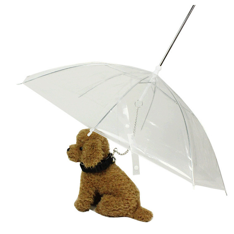 The Transparent Rain Pet Cat and Pet Dog Umbrella Pet Umbrella for Dog Sunny and Rainy Umbrella Travel