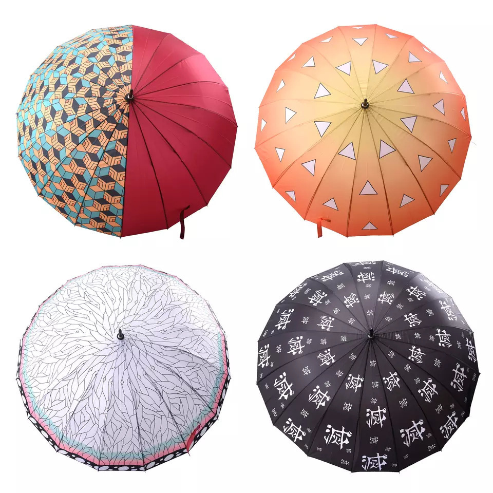 New Japanese Cartoon Long Handle Paraguas Samurai Sword Sun Golf Umbrella Automatic Windproof Rain Umbrella Katana Umbrellas