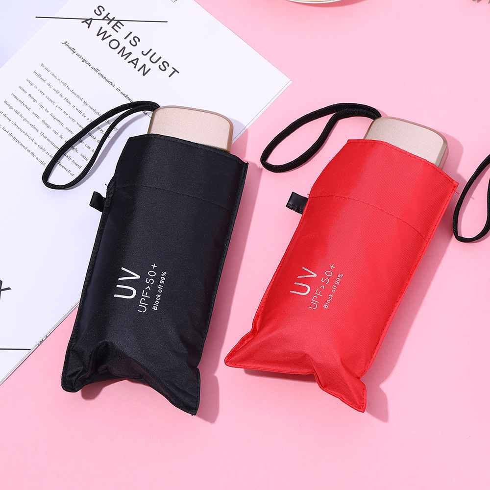 Clear Mini Small Pocket Sun Uv Foldable Sport Umbrella with Logo Prints for Rain Umbrellas Chinese Cheap Promotional 5 Folding