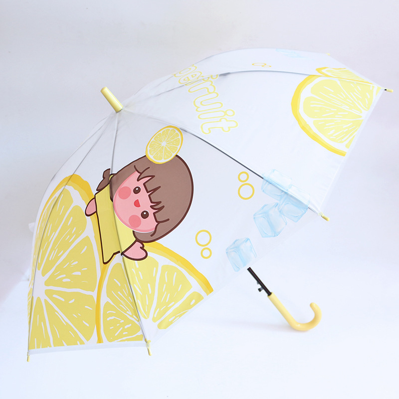 Wholesale promotional anime printed Auto Open Gradual Color Customized Straight windproof Umbrella with logo