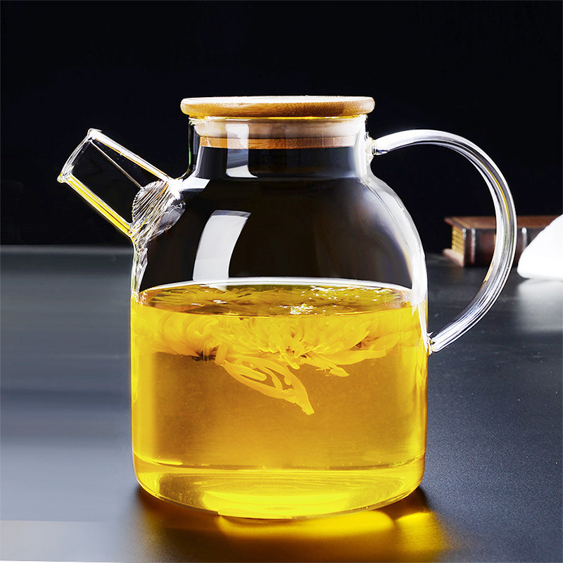 wholesale new modern japanese infuser kettle set transparent glass teapot tea pot and cup set with infuse