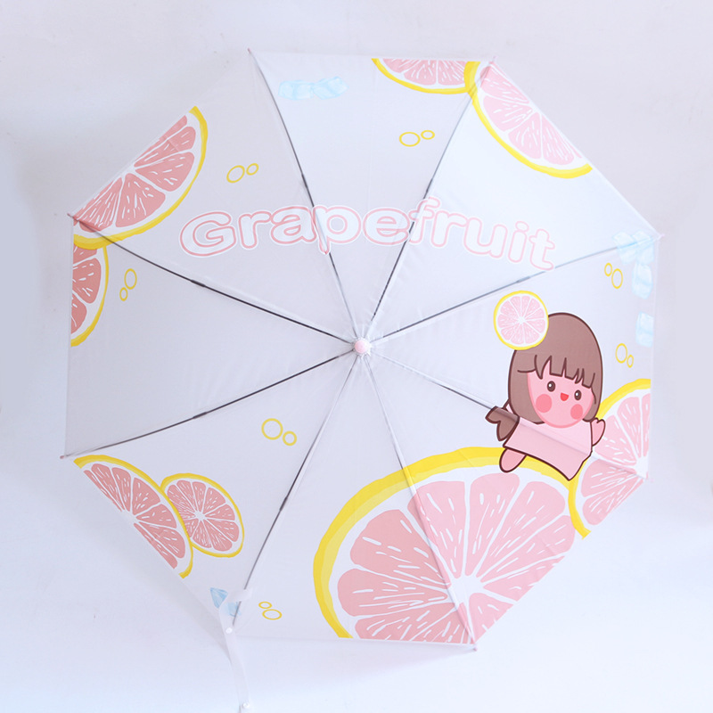 Wholesale promotional anime printed Auto Open Gradual Color Customized Straight windproof Umbrella with logo