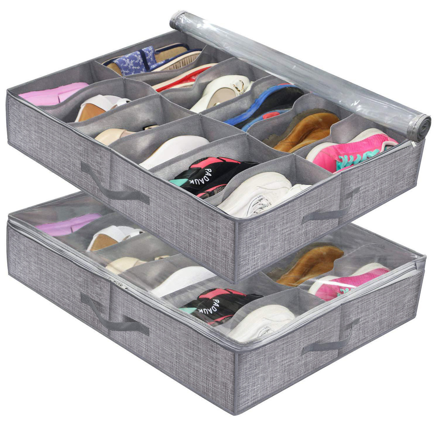 Wholesale Custom Non-Woven Foldable Storage Boxes & Bins Good Price Shoe Organizer for under Bed Storage