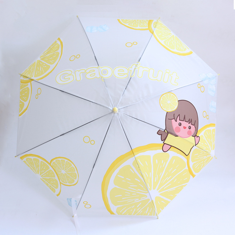 Wholesale promotional anime printed Auto Open Gradual Color Customized Straight windproof Umbrella with logo