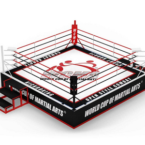 Professional international standard Custom logo MMA elevated boxing ring wrestling ring for sale