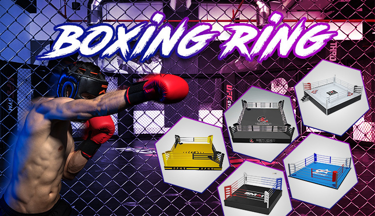 Professional international standard Custom logo MMA elevated boxing ring wrestling ring for sale