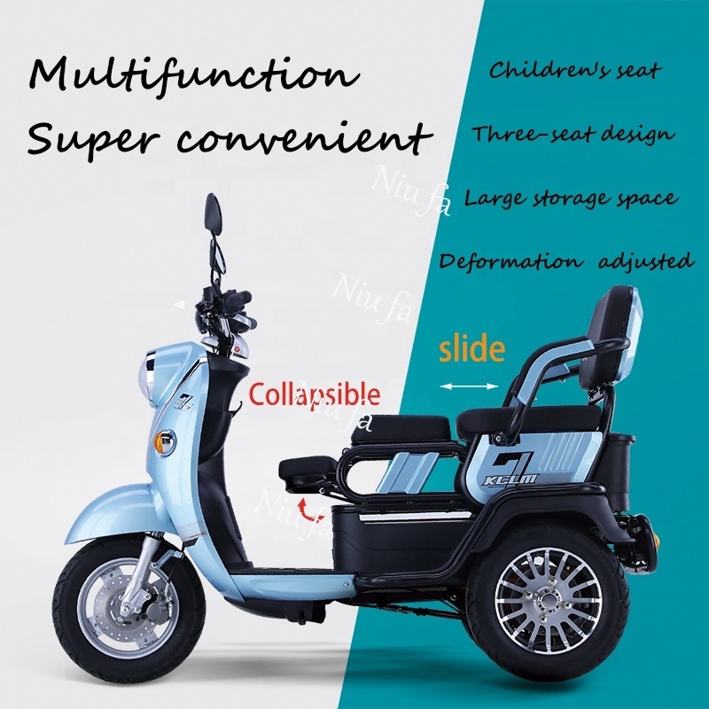 Niufa Electric Mobility Handicapped Electric Scooter 3 Wheel for Adults