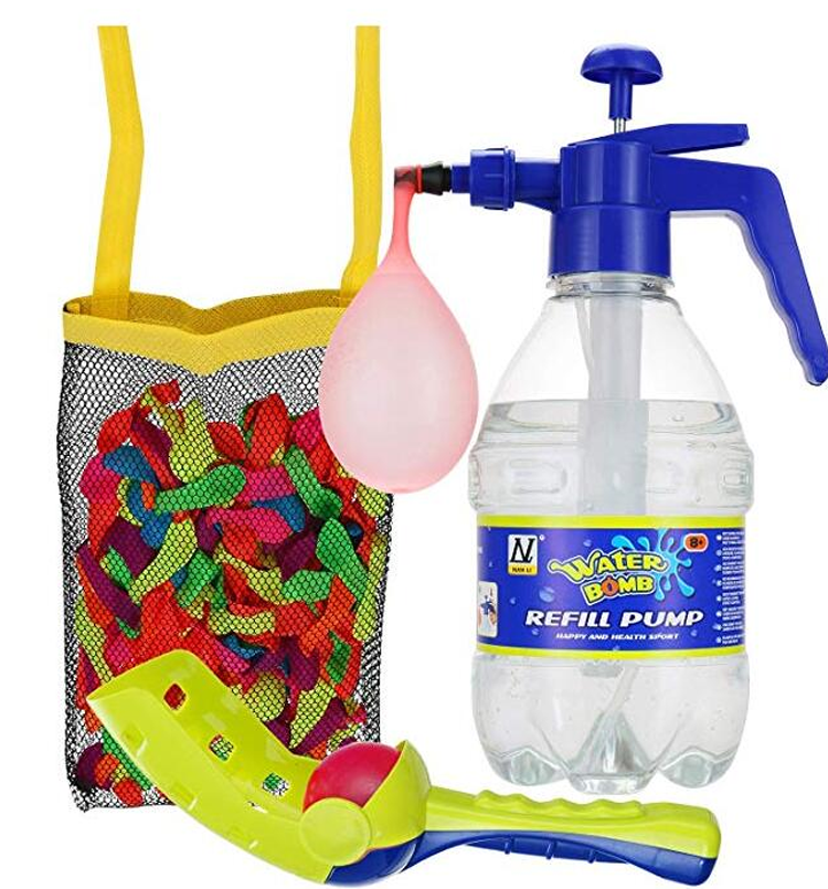 Refill pump and launch battle set toys summer water bomb toys