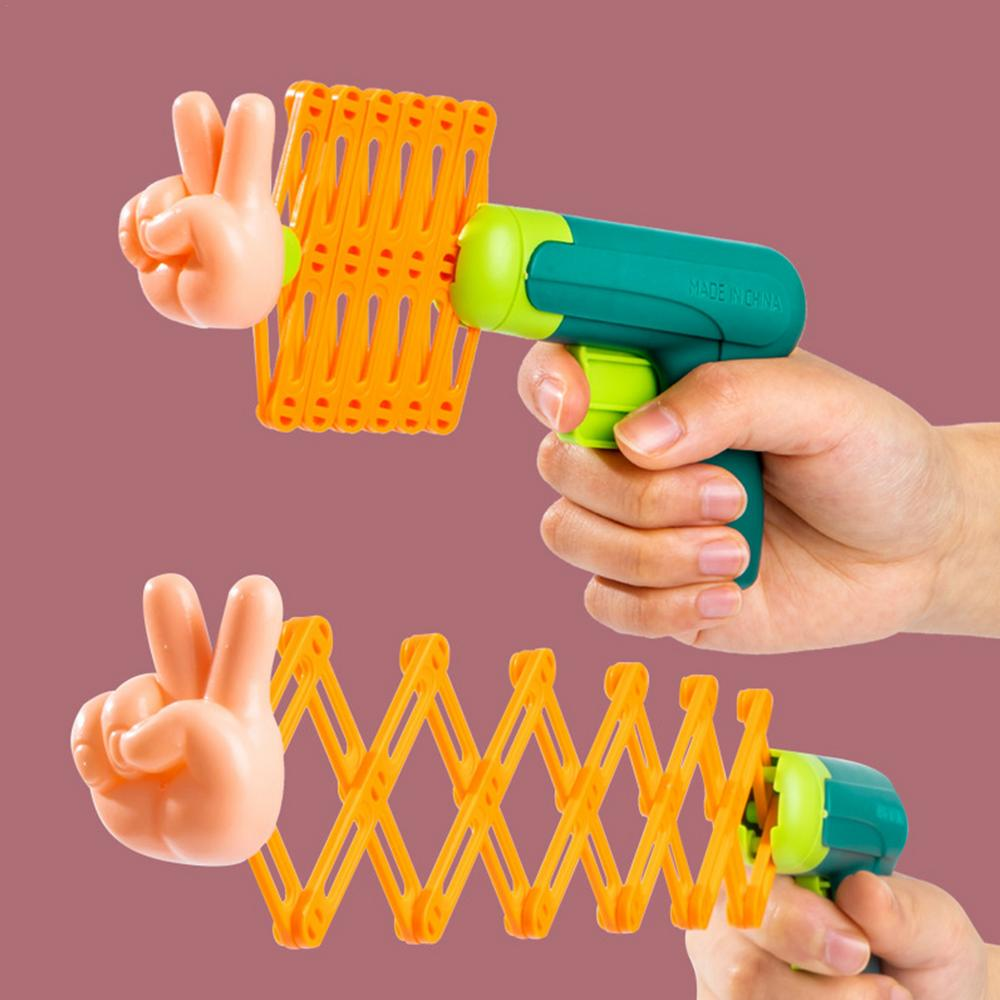 Stretching Fist Shooter Toy Gun Funny Plastic Party Festival Children Gifts Classic Elastic Telescopic Fist tricky toys