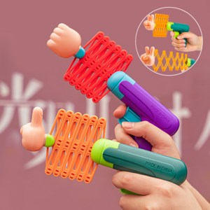 Stretching Fist Shooter Toy Gun Funny Plastic Party Festival Children Gifts Classic Elastic Telescopic Fist tricky toys