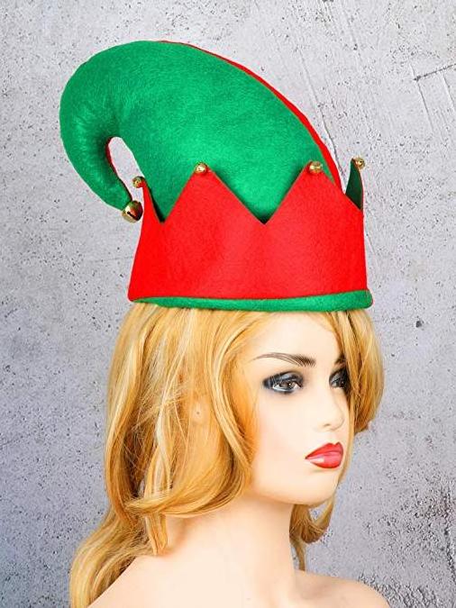 Christmas hat with bell for both adult and children xmas party hat Santa elf hat