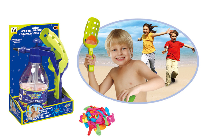 Refill pump and launch battle set toys summer water bomb toys