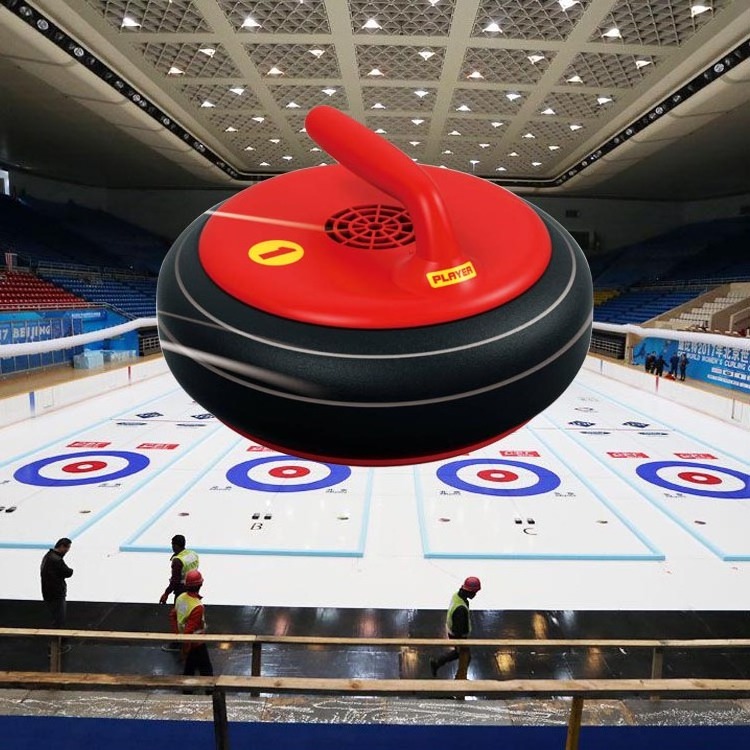 19CM curling game sport toys turbofan for friction free play battery operated ice hockey toys indoor toys