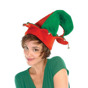 Christmas hat with bell for both adult and children xmas party hat Santa elf hat