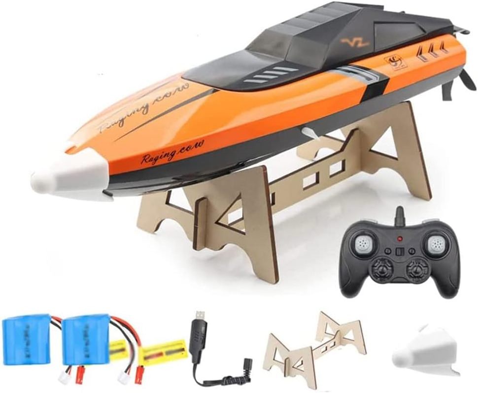 2.4G 25kM/H Electric High Speed RC Racing Boats Model Toy For Pools Lakes Automatically 180 Degree Flipping