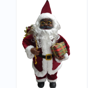 60CM African American Christmas Santa decoration black skin santa gifts for home decoration