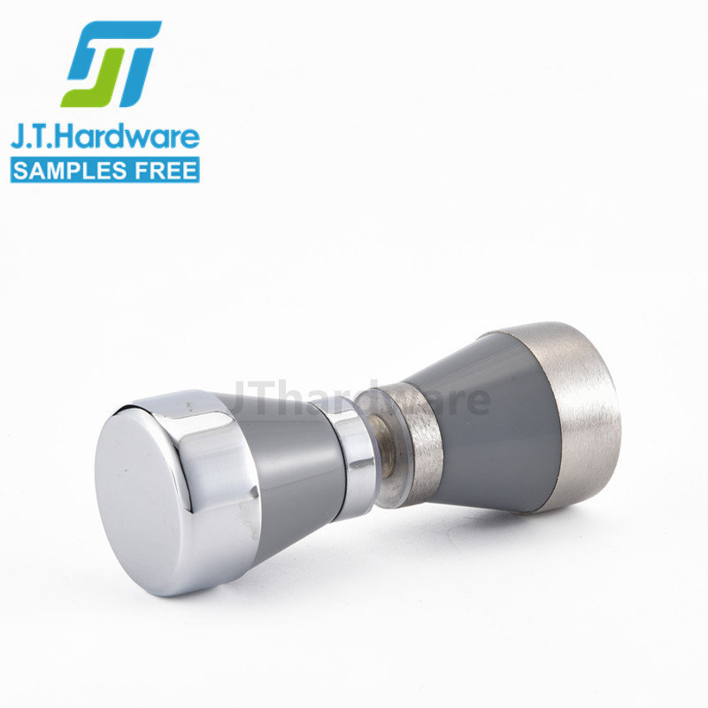 Hot sale bathroom fittings plastic embedded brushed and polish brass shower room glass door knob