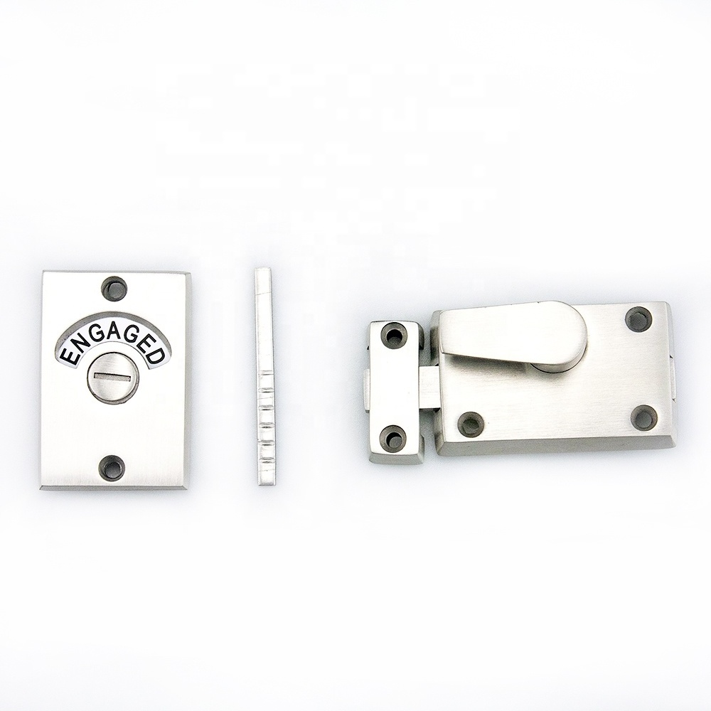 Factory wholesale toilet fittings cubicle partition washroom door accessories Metal Zinc Alloy bathroom indicator lock