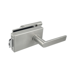 European Square Stainless Steel Office Glass Door Handle Lock