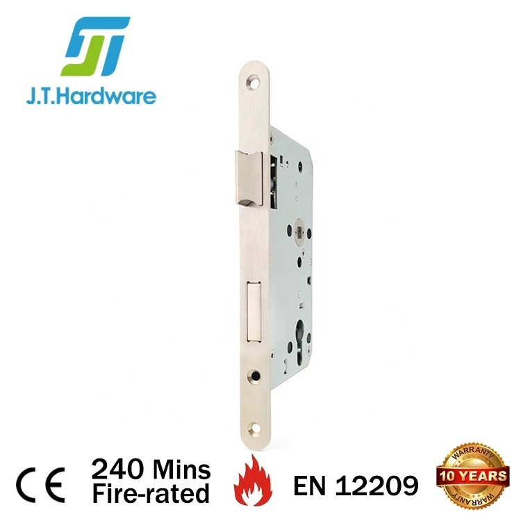 EN 12209 Fire Passage Door Latch Mortise Lock with Round Corner Plate