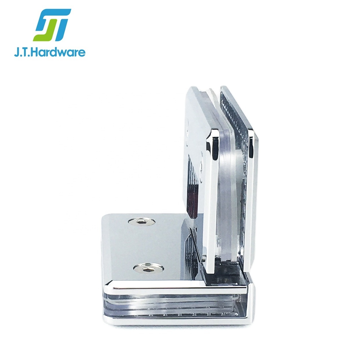 90 degree glass to glass circular corner brass glass shower hinges