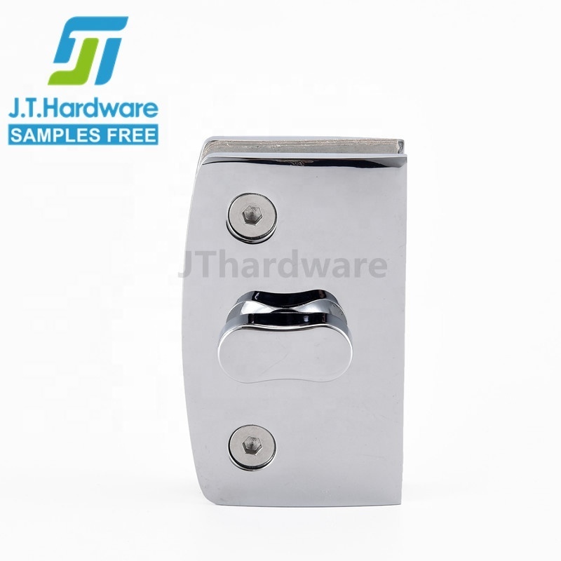 Sample freely bathroom hardware heavy-duty brass toilet swing door glass to wall glass door lock with indicator