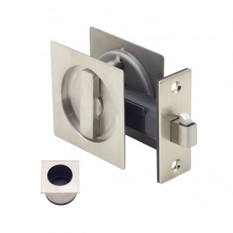 Bathroom Square Cavity Passage Double Turn Privacy Hook Sliding Pocket Door Lock