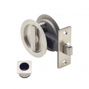 Factory direct Sale Zinc Alloy Round Cavity  Double Turn Privacy Slide Pocket Door Lock