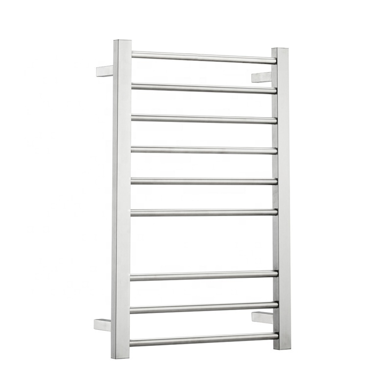 Wall mounted all square tube 304 stainless steel towel warmer electric heated towel rail