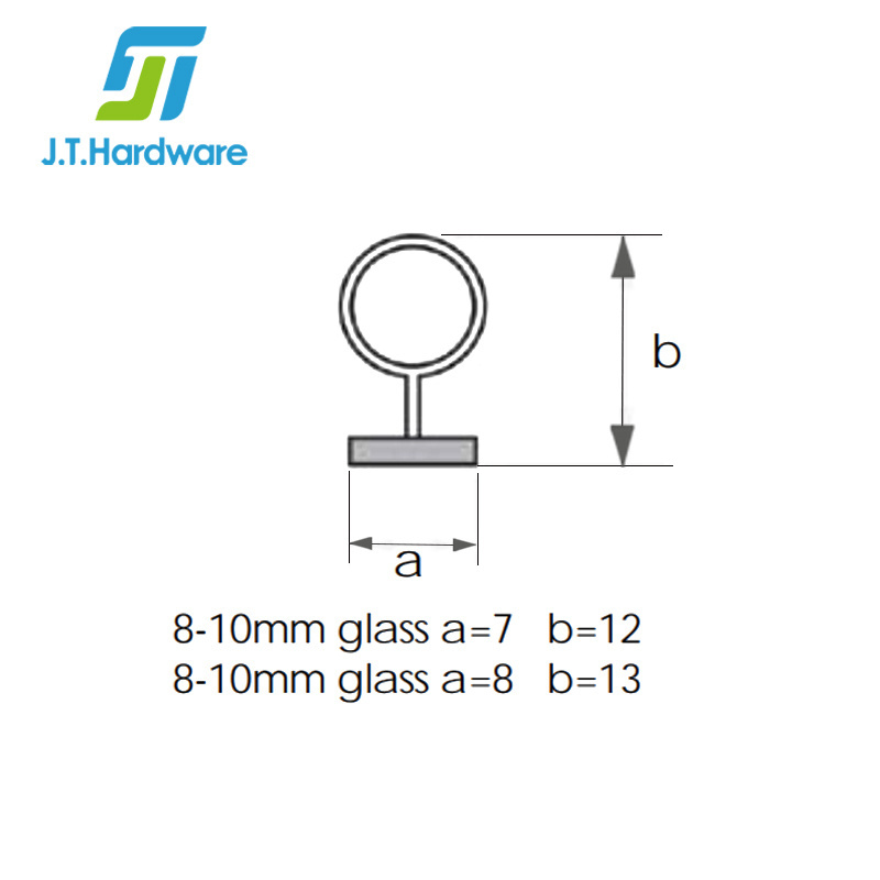 SDLB Clear Translucent Vinyl Bulb PVC Frameless Shower Door Side Seal