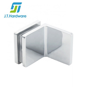 Germany Glass To Wall Brass Invisible Screw Concealed 90 Degree Shower Enclosure Screen Glass Clamp