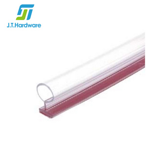 SDLB Clear Translucent Vinyl Bulb PVC Frameless Shower Door Side Seal