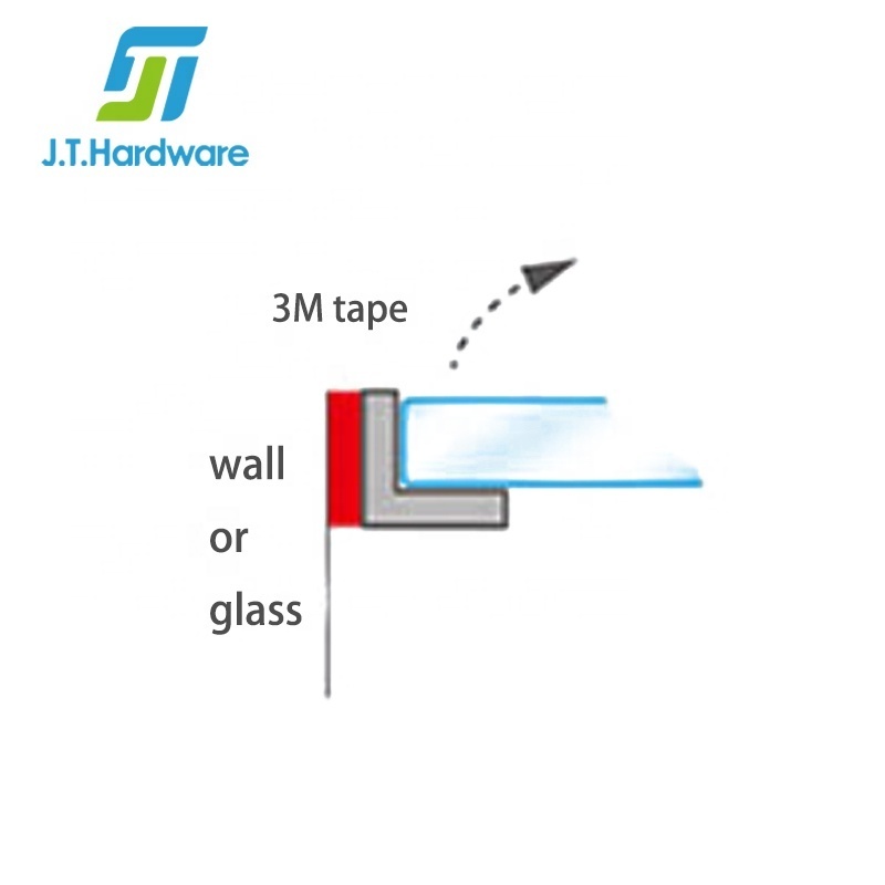 SDTL Clear Translucent Vinyl L PC Frameless Glass Shower Door Seal