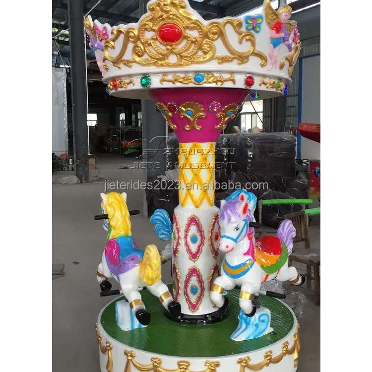 Kids ride go marry around carousel ride horse ride electric swing car game machine for amusement park playground