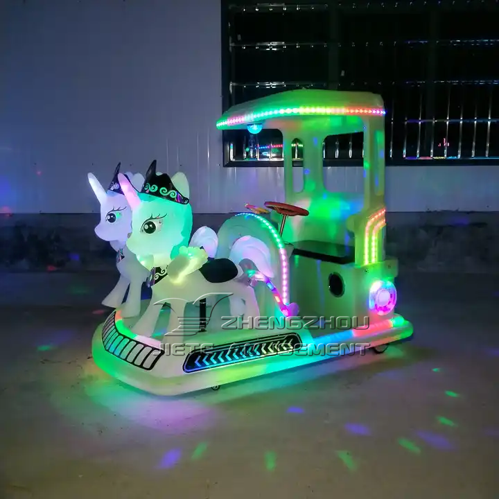 Children games center unicorn electric kids bumper car animal unicorn ride on bumper car for sales