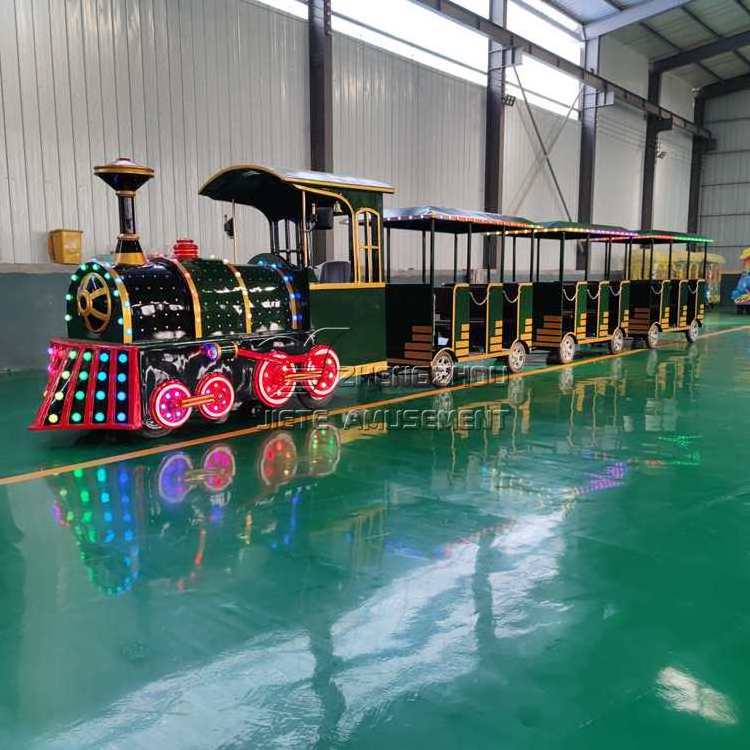 Hot Sale Outdoor Amusement Park Tourist Sightseeing Trackless Train Electric Train Kiddie Ride For Sale