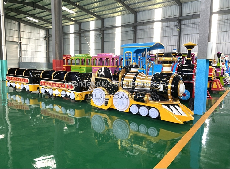 amusement park swing children kids fiberglass cartoon electric mini train amusement kiddie rides