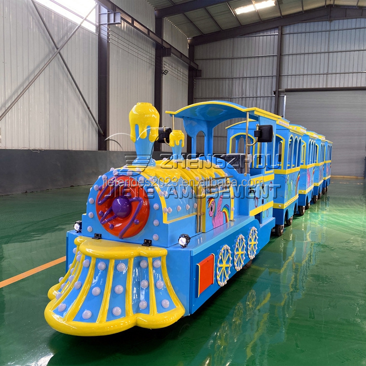 kiddie amusement park electric train manufacturer children trackless tourist train rides