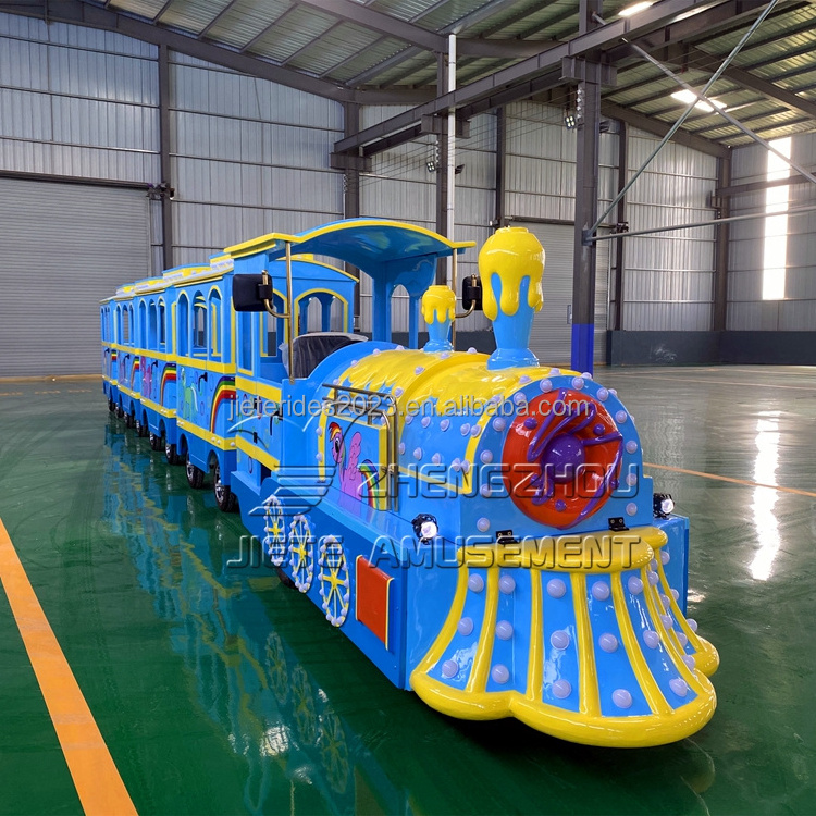 kiddie amusement park electric train manufacturer children trackless tourist train rides