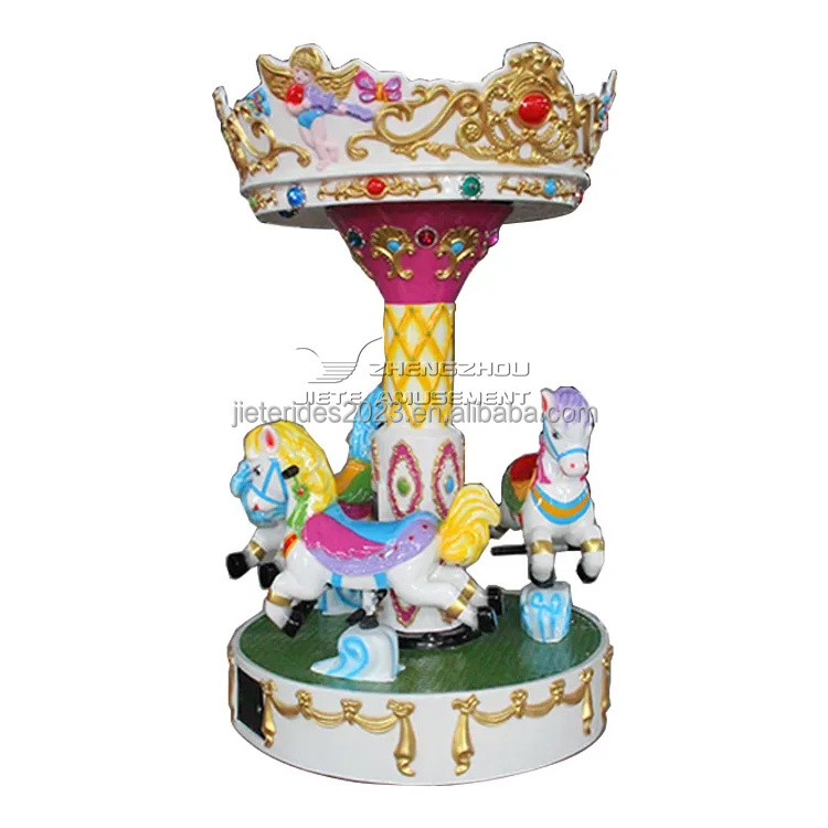 Kids ride go marry around carousel ride horse ride electric swing car game machine for amusement park playground