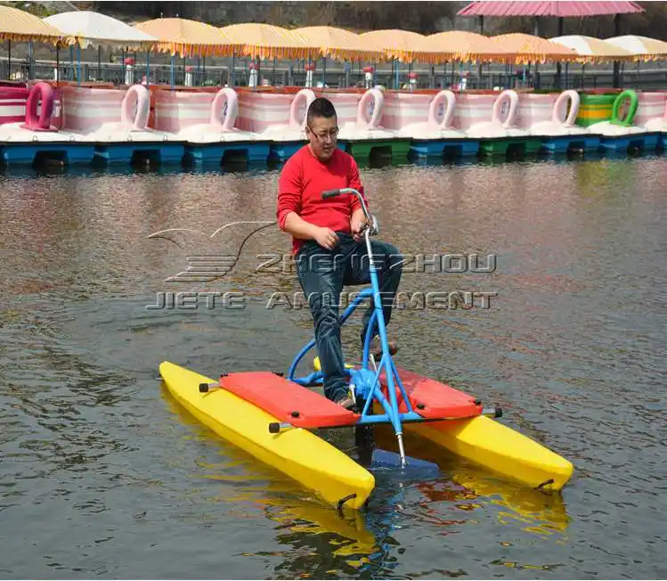 Manufacturing Company Sale Pedal Boats Floating Water Bike pontoon catamaran