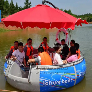 Recyclable Electric motor barbecue boat with Inflatable game nightclub ride-ons castle pool bubble house inflatable water slide